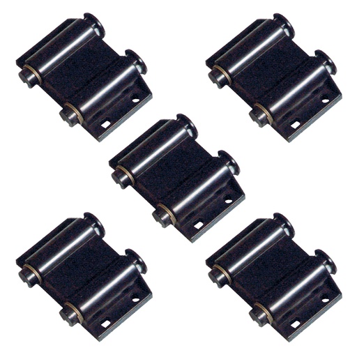 [ML.594] IMAN DOBLE PUSH OPEN NEGRO CON BASE INTEGRADA PACK X 5u.