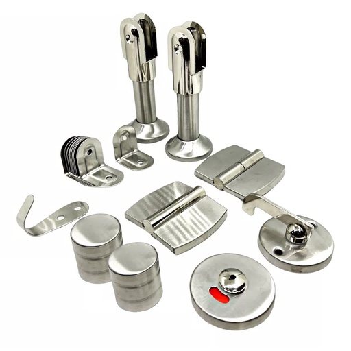 [DK.0005DER] KIT DIVISOR DE BAÑO ACERO + ZINC DERECHO