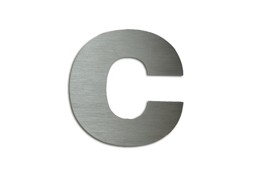 [RA.C,55] LETRA MAYUSCULA C  55 MM ACERO INOXIDABLE