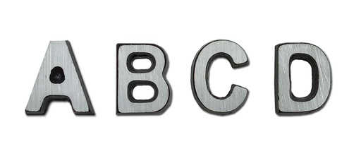 [AR.A17-C] LETRA RECTA MINI "C" x1u.