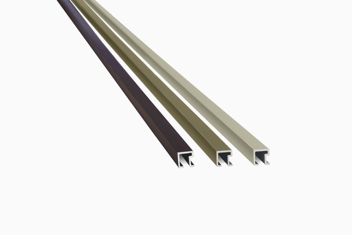 [AT.1432] LISTELLO CUADRADO 9mm x 2.45m ALUMINIO ORO MATE