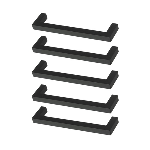 [ML.548] MANIJA "U" RECTA NEGRO 10x128mm PACK X 5u.