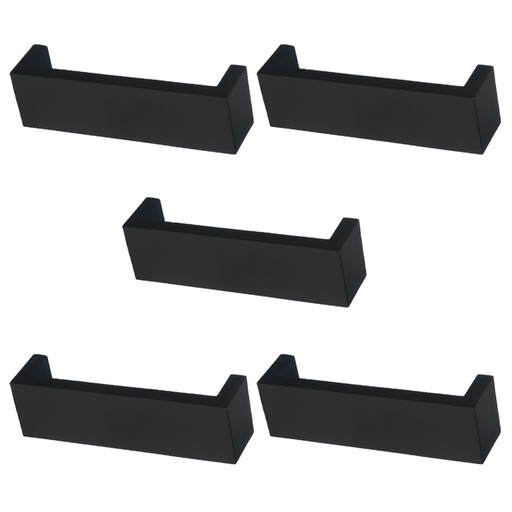 [ML.549] MANIJA "U" RECTA NEGRO 40x128mm PACK X 5u.