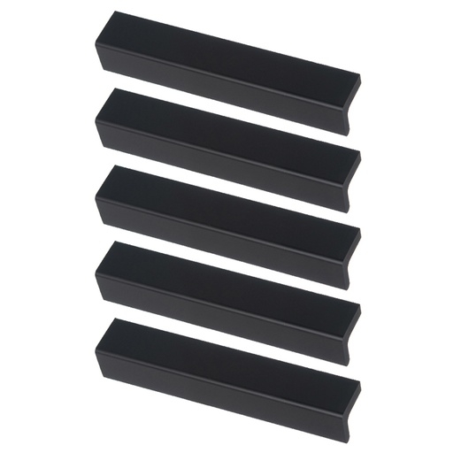 [ML.547] MANIJA BARRAL "L" GRANDE NEGRO 18x18x96mm PACK X 5u.