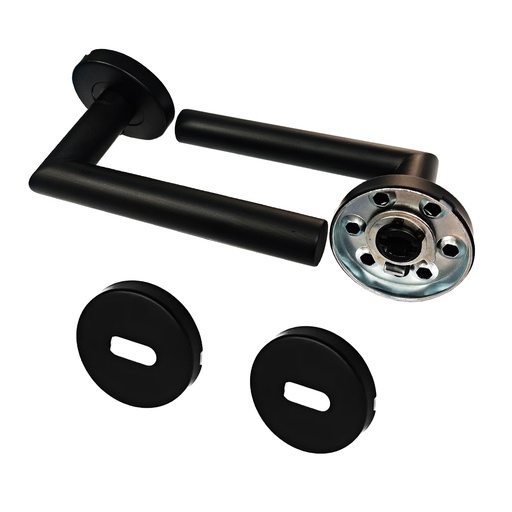 [ML.804] MANIJA RECTA ACERO INOX. NEGRA D/B DANNOK (CATALOGO)