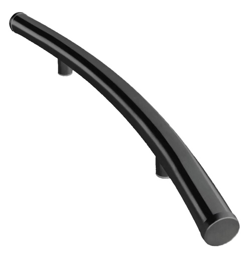 [BR.MC-3810-N] MANIJON CURVO SIMPLE  38x1000mm NEGRO