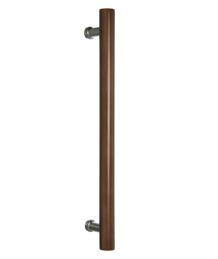 [BR.MM-7460-5] MANIJON SIMPLE MADERA Ø 38x600mm ROBLE OSCURO x1u.