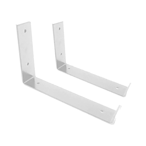 [ML.706] MENSULA J BLANCA P/ ESTANTE 150mm PACK X 2u.