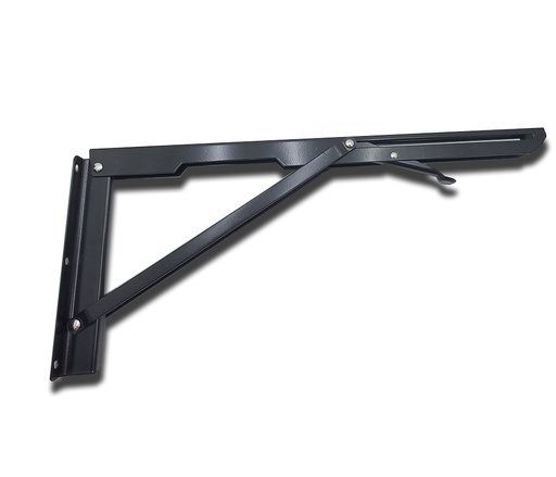 [BR.MR-108-N] MENSULA REBATIBLE REFORZADA CON GATILLO 8”  NEGRA xpar