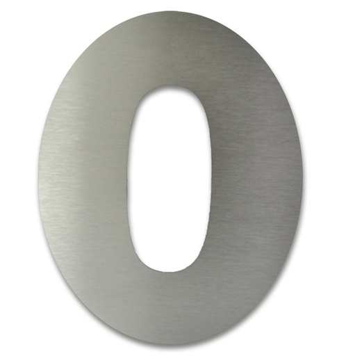 [RA.0,150] NUMERO CLASICO 0 DE 150 MM ACERO INOXIDABLE