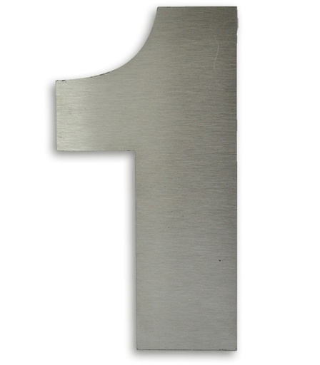 [RA.1,250] NUMERO CLASICO 1 DE 250 MM ACERO INOXIDABLE