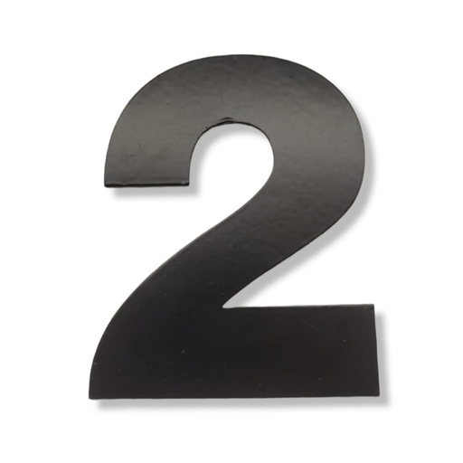 [RA.2,250N] NUMERO CLASICO 2 DE 250 mm NEGRO x1u.