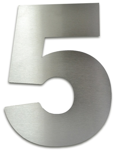 [RA.5,150] NUMERO CLASICO 5 DE 150 MM ACERO INOXIDABLE