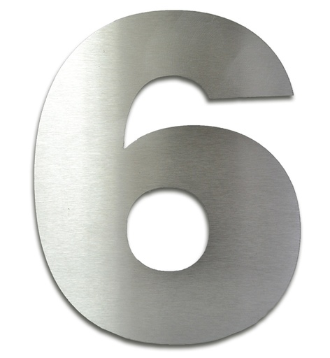[RA.6,250] NUMERO CLASICO 6-9 DE 250 MM ACERO INOXIDABLE
