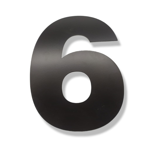 [RA.6,250N] NUMERO CLASICO 6-9 DE 250 mm NEGRO x1u.