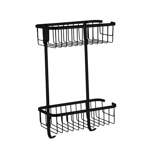 [BR.WC-320-N] ORGANIZADOR REJILLA DOBLE NEGRO 390x255x120mm
