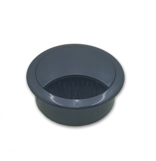 [EH.EHPCCC60N] PASACABLE REDONDO CON CEPILLO 60Ø NEGRO
