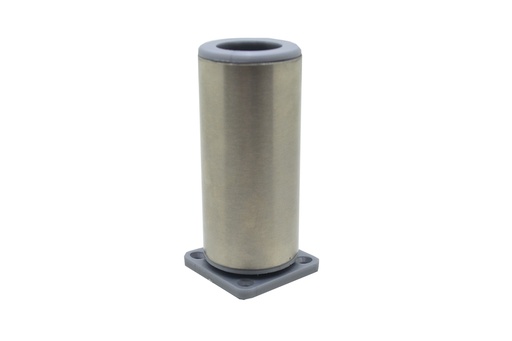 [RA.P10INOX] PATA  100 MM ACERO INOX CON BASE PLASTICA REGULABLE Ø 45MM