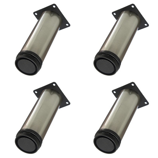 [ML.480] PATA CILINDRICA 20 CM REGULABLE INOX. PACK X 4u.