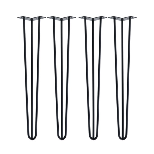[ML.780] PATA MESA HAIRPIN LEG HORQUILLA HIERRO REGULABLE PACK X 4u.