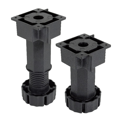 [ML.114] PATA PLASTICA AJUSTABLE SECCION OCTOGONAL 100-160mm BOLSA x40u