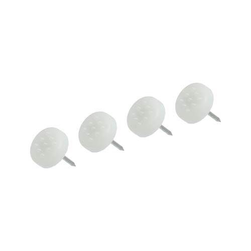 [BR.F-316] PATIN PVC BLANCO CON CLAVO SIMPLE 16mm