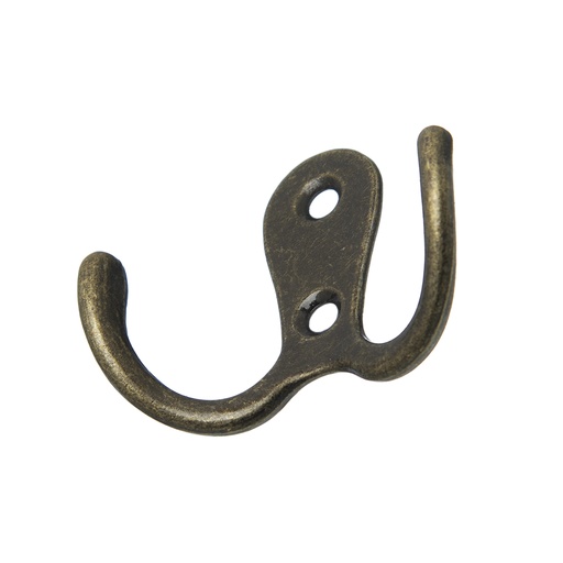 [BR.VA-03] PERCHA DOBLE BRONCE VIEJO