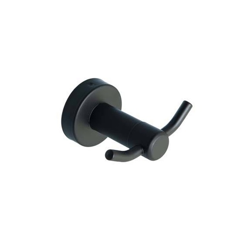 [BR.WC-203-N] PERCHA REDONDA 2 GANCHOS NEGRA