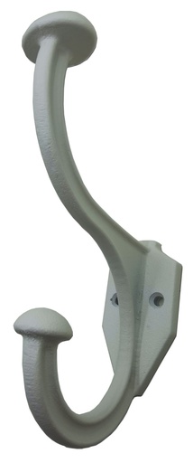 [AR.A49] PERCHA RUSTICA GRANDE DOBLE PINTADA BLANCA x1u.