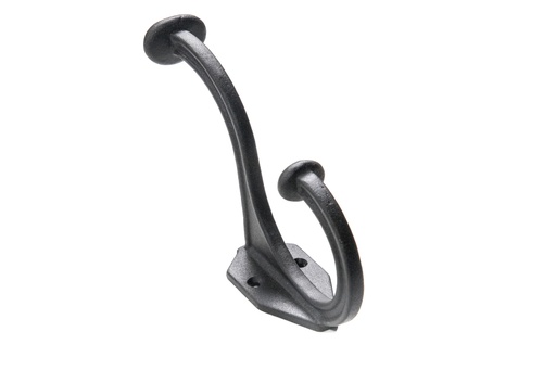 [AR.A49-N] PERCHA RUSTICA GRANDE DOBLE PINTADA NEGRA x1u.