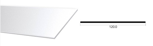 [GE.P120] PERFIL ALUMINIO PLANO P120 120x1.5mm x3mts