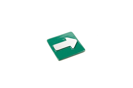 [AR.A33K] PLACA FLECHA VERDE x1u.
