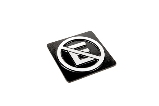 [AR.A33E] PLACA PROHIBIDO ESTACIONAR CHICA NEGRA ó ROJA x1u.