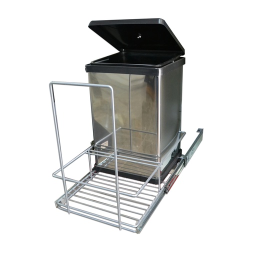 [FA.2002/AC] PORTA RESIDUOS ACERO INOXIDABLE CON CANASTO 2002/AC