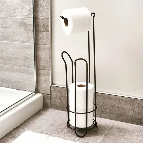 [OT.7301] PORTARROLLO DE PIE Y RESERVA NEGRO