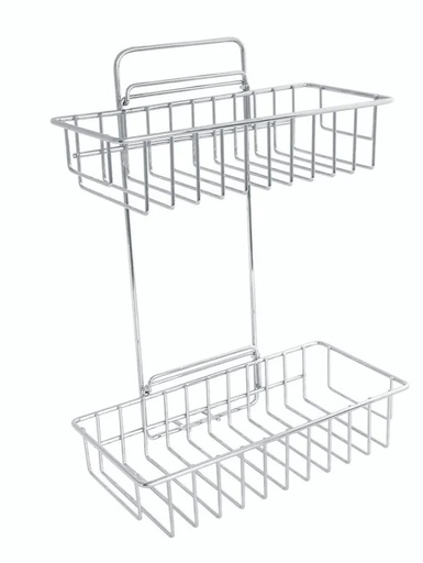 [DA.ORG0IMP03] RECTANGULAR ACERO CROMADO 2 ESTANTES