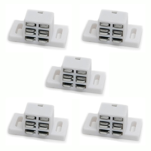 [ML.637] RETEN IMAN SIMPLE REFORZADO BLANCO PACK X 5 u.