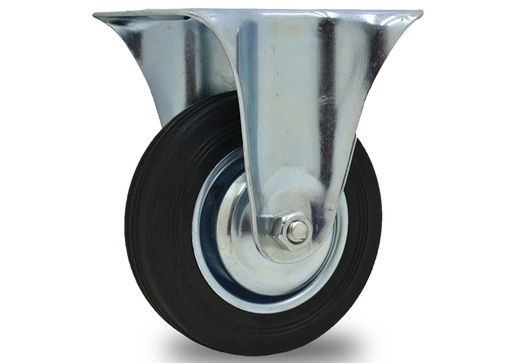[HF.4018] RUEDA CHAPA/GOMA FIJA 125mm