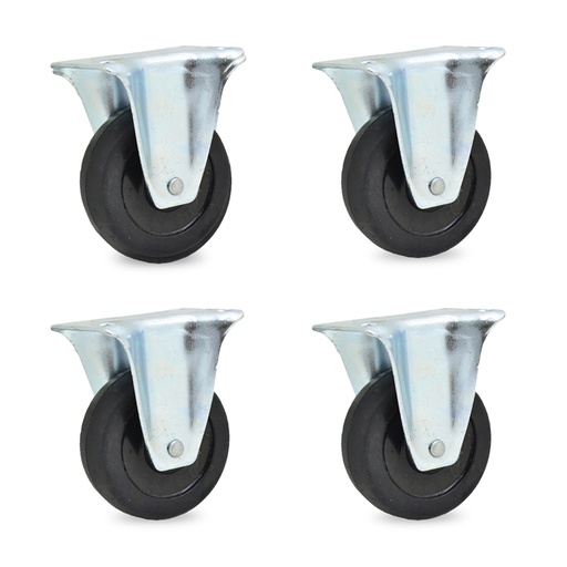 [ML.430] RUEDA GOMA FIJA. 60mm PACK X 4u.