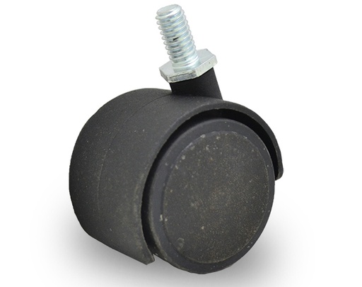 [HF.40/2] RUEDA NYLON DOBLE NEGRA 40mm 5/8 " 133