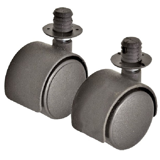 [EH.EHR440CTSF] RUEDA NYLON NEGRA Ø40 CON TARUGO PLASTICO SIN FRENO