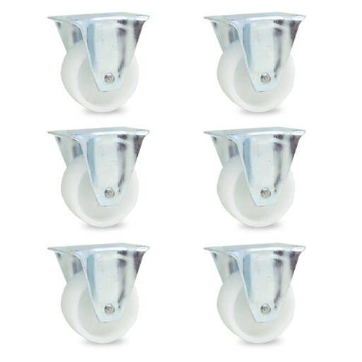 [ML.436] RUEDA POLIP FIJA  50mm PACK X 6u.