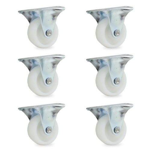 [ML.434] RUEDA POLIP FIJA. 40mm PACK X 6u.