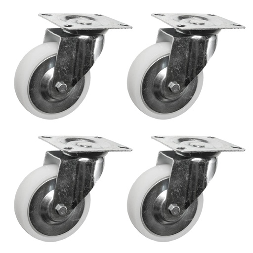 [ML.453] RUEDA POLIP GIRAT. 100mm PACK X 4u.