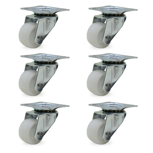 [ML.433] RUEDA POLIP GIRAT. 40mm PACK X 6u.