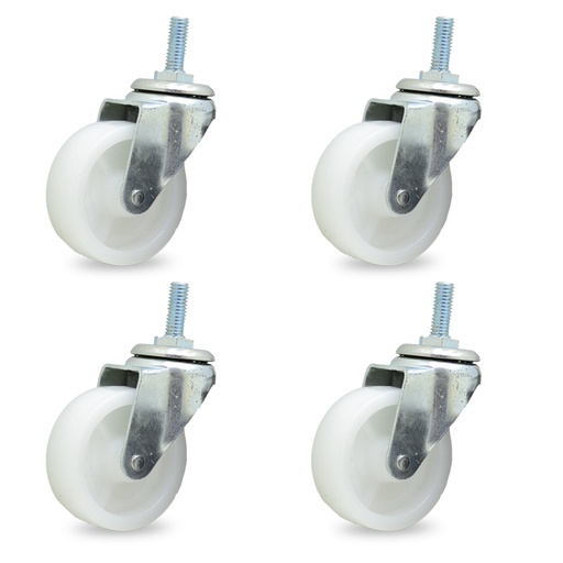 [ML.440] RUEDA POLIP GIRAT. 75mm 3/8" PACK X 4u.