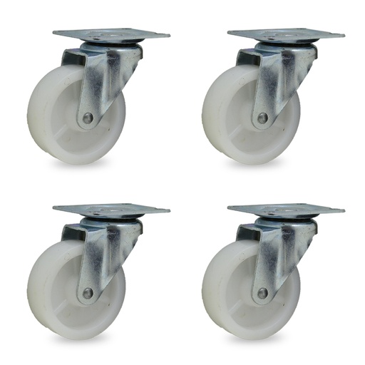 [ML.439] RUEDA POLIP GIRAT. 75mm PACK X 4u.