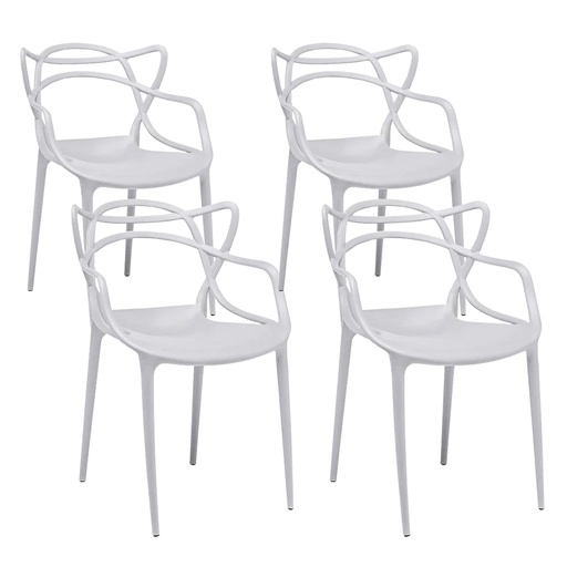 [ML.756] SILLA ALLEGRA COLOR BLANCO COMBO X 4u.