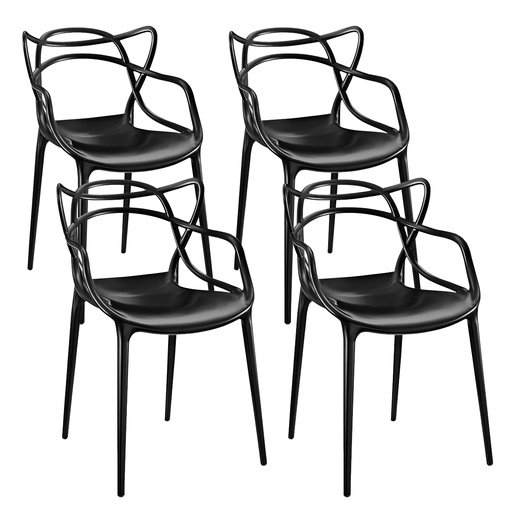 [ML.757] SILLA ALLEGRA COLOR NEGRO COMBO X 4u.