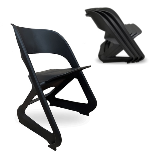[HE.HLPC-2421] SILLA APILABLE COLOR NEGRO